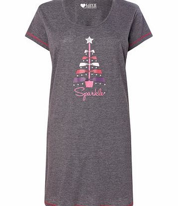 Bhs Dark Grey Xmas Tree Sleep T, dark grey 731720491