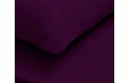 Bhs Deep Purple Polycotton Single Fitted Sheet, deep