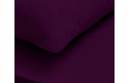 Bhs Deep Purple Polycotton Single Flat Sheet, deep