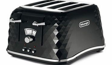 Bhs Delonghi Brillante 4 Slice Black Toaster, black
