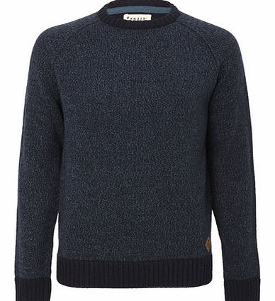 Denim Blue Crew Neck Jumper, Blue BR53H04FBLU