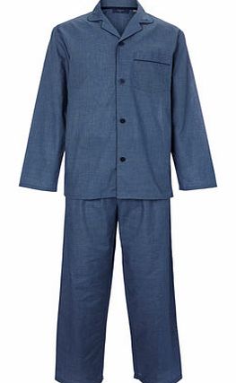 Bhs Denim Blue Easy Care Pyjamas, Blue BR62J08EDMB