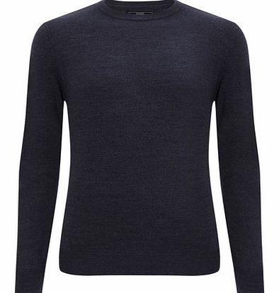 Denim Blue Supersoft Crew Neck, Blue BR53A07FBLU