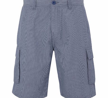 Bhs Denim Stripe Cargo Shorts, Blue BR57G01GBLU