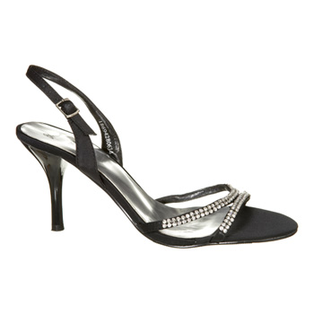Diamante satin sandal