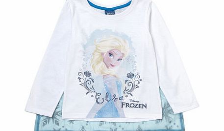 Bhs Disney Frozen Cape Long Sleeved Top, white