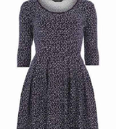 Bhs Ditsy Print V Scoop Neck Dress, blue 19126531483