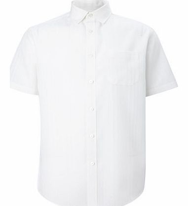 Bhs Dobby Check Shirt, White BR51C04FWHT