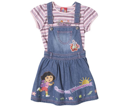 bhs Doraandreg; denim dress and stripe tee