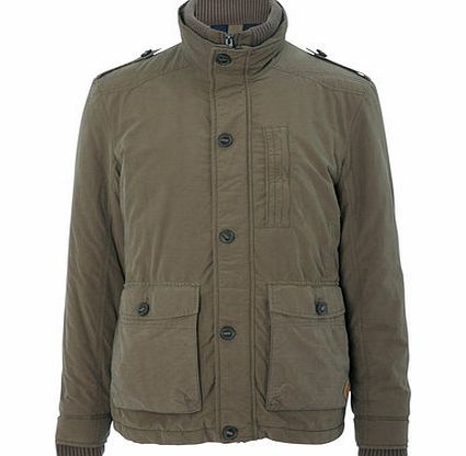 Bhs Double Funnel Neck Jacket, Khaki BR56A04FKHK