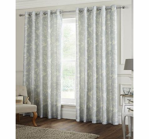 Bhs Duck egg Blossom Print Curtains, duck egg