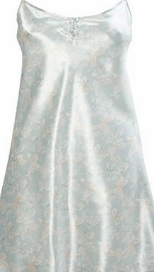 Bhs Duck Egg Butterfly Print Short Chemise, duck egg