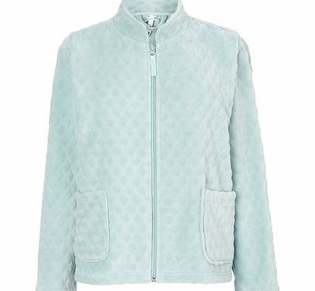 Bhs Duck Egg Diamond Embossed Bed Jacket, duck egg