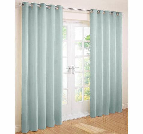 Bhs Duck egg Essentials plain Panama eyelet curtain,