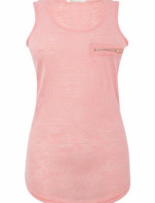 Dusty pink Zip Pocket Vest, dusty pink 2422502878