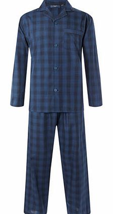 Bhs Easy Care Pyjamas, Blue BR62J02DBLU