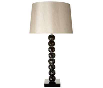 Ebony faceted table lamp