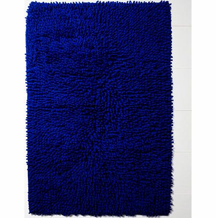 Electric Blue Cotton Loop Bath Mat, electric