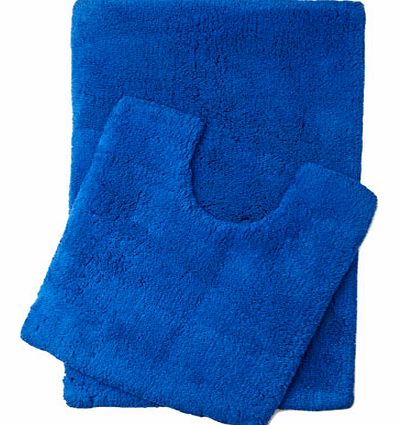 Bhs Electric blue Ultimate bath and pedestal mats