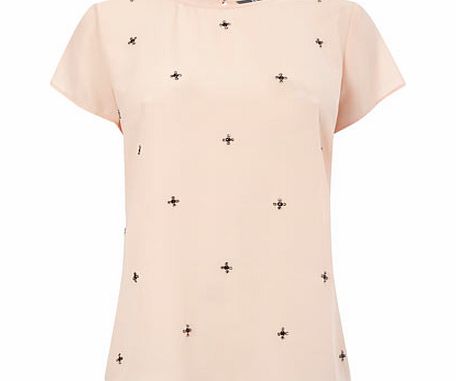 Bhs Embellished Shell Top, pale pink 8614743511