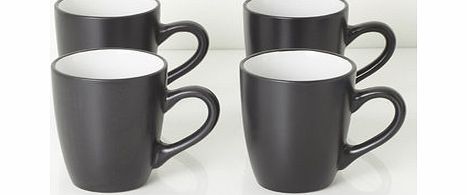 Bhs Essential Matt Set of 4 Mugs, black 9572678513