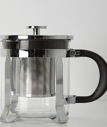 Essentials Metal  Glass Teapot, silver 9577330430