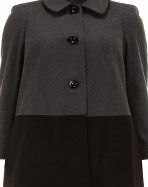 Bhs Evans Black Button Swing Coat, black 12610558513