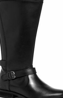 Bhs Evans Black Leather Panelled Extra Wide Riding