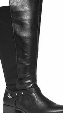 Bhs Evans Black Over The Knee Extra Wide Boots,