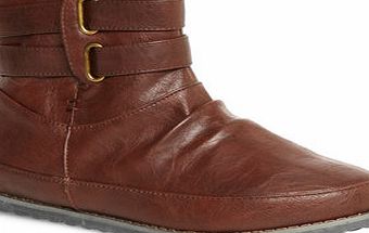 Bhs Evans Brown Strap Comfort Ankle Extra Wide