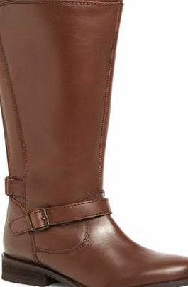 Bhs Evans Tan Leather Panelled Extra Wide Riding