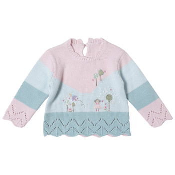 Fairy landscape embroidered jumper