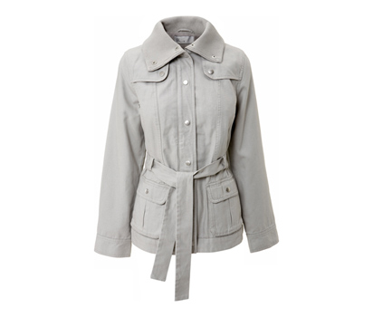 bhs Fleece lined belted canvas coat