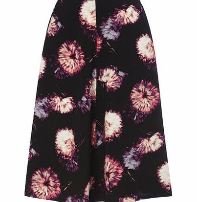 Bhs Floral Print Crepe Skirt, pink/black 356466693
