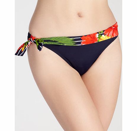 Bhs Floral Stripe Bikini Pants, navy multi 271265606