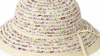 Bhs Floral Stripe Cloche Summer Hat, multi 6610639530