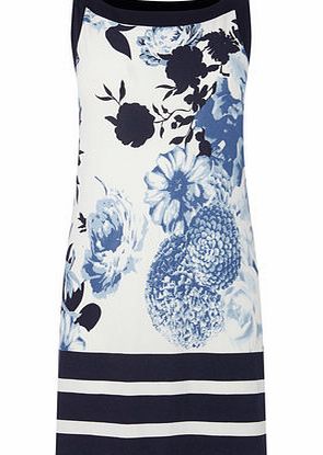 Bhs Floral Stripe Tunic, navy/white 9021794096