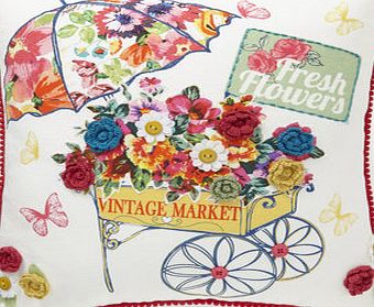 Bhs Flower Cart Cushion, multi 1866339530