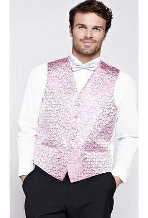 Bhs Fuchsia Paisley Wedding Waistcoat, Pink