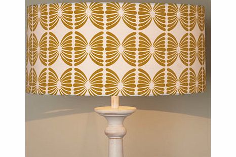 Bhs Geo Flock Large Drum Shade, yellow 9726392383