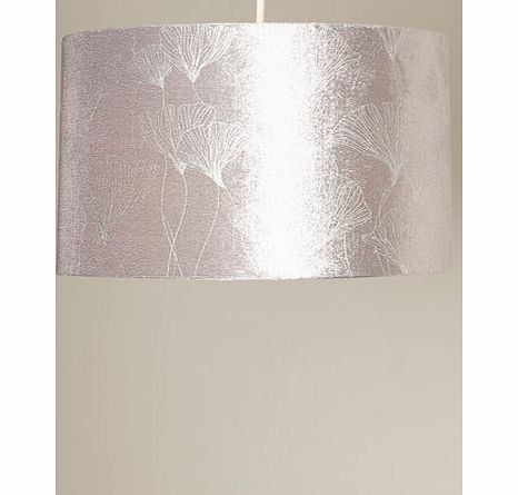 Bhs Ginko leaf velvet drum shade, silver 9789930430