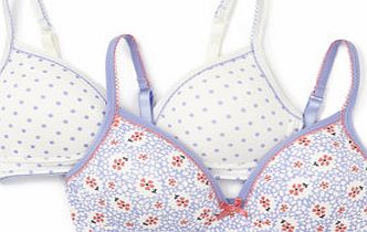 Bhs Girls 2 Pack Ditsy Moulded Bras, multi pink