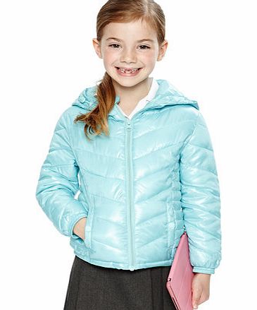 Girls Aqua Lightweight Jacket, Aqua 9264225257