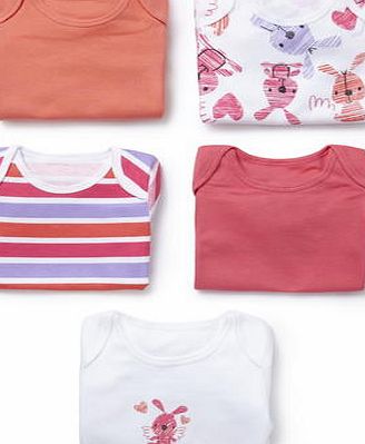 Bhs Girls Baby Girls 5 Pack Printed Rabbit