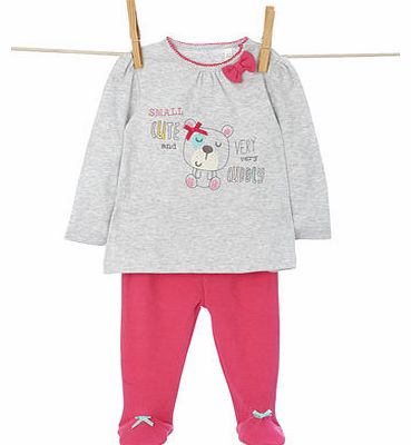 Bhs Girls Baby Girls Long Sleeved Top and Crawler