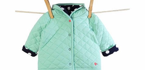 Girls Baby Girls Quilted Jersey Jacket, mint