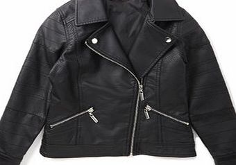 Bhs Girls Black PU Biker Jacket, black 1077508513