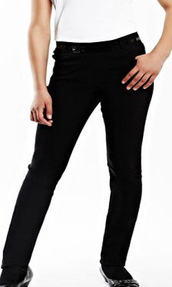 Girls Black Tammy Skinny Fit Belted Jeans Style