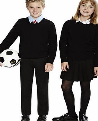 Girls Black Unisex Senior Great Value V-Neck