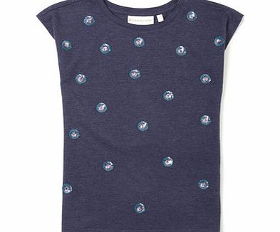 Bhs Girls Blue Embellished Top, blue 1064801483